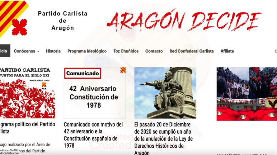 Nueva Página del Partido Carlista de Aragón (PCA)